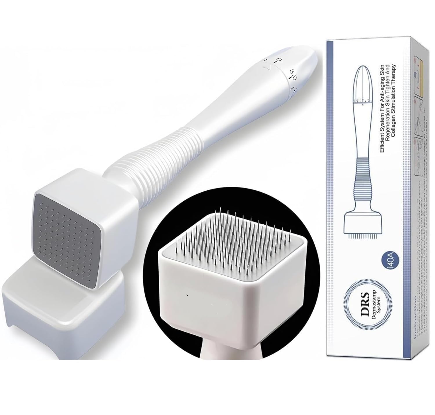 Derma Stamp | Adjustable Titanium Coated Needles 3mm For Men